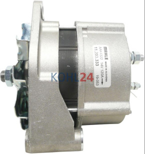Lichtmaschine Deutz Fahr Fendt Iveco KHD Deutz Motor Bosch 0120484015 0120484021 0986039820 Iskra Letrika 11.203.333 11.203.451 AAK4322 AAK4360 IA1153 Mahle MG597 14 Volt 120 Ampere Original Iskra Letrika (Mahle)